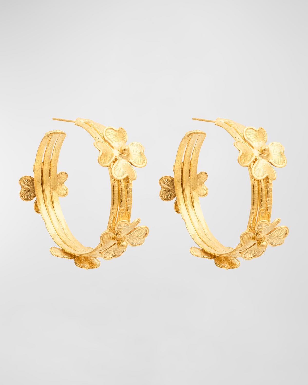 Sylvia Toledano Lucky Liz Hoop Earrings In Gold