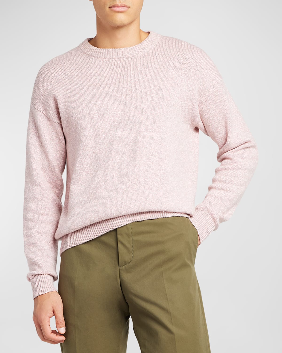 Men's Washiba Cotton-Cashmere Crewneck Sweater