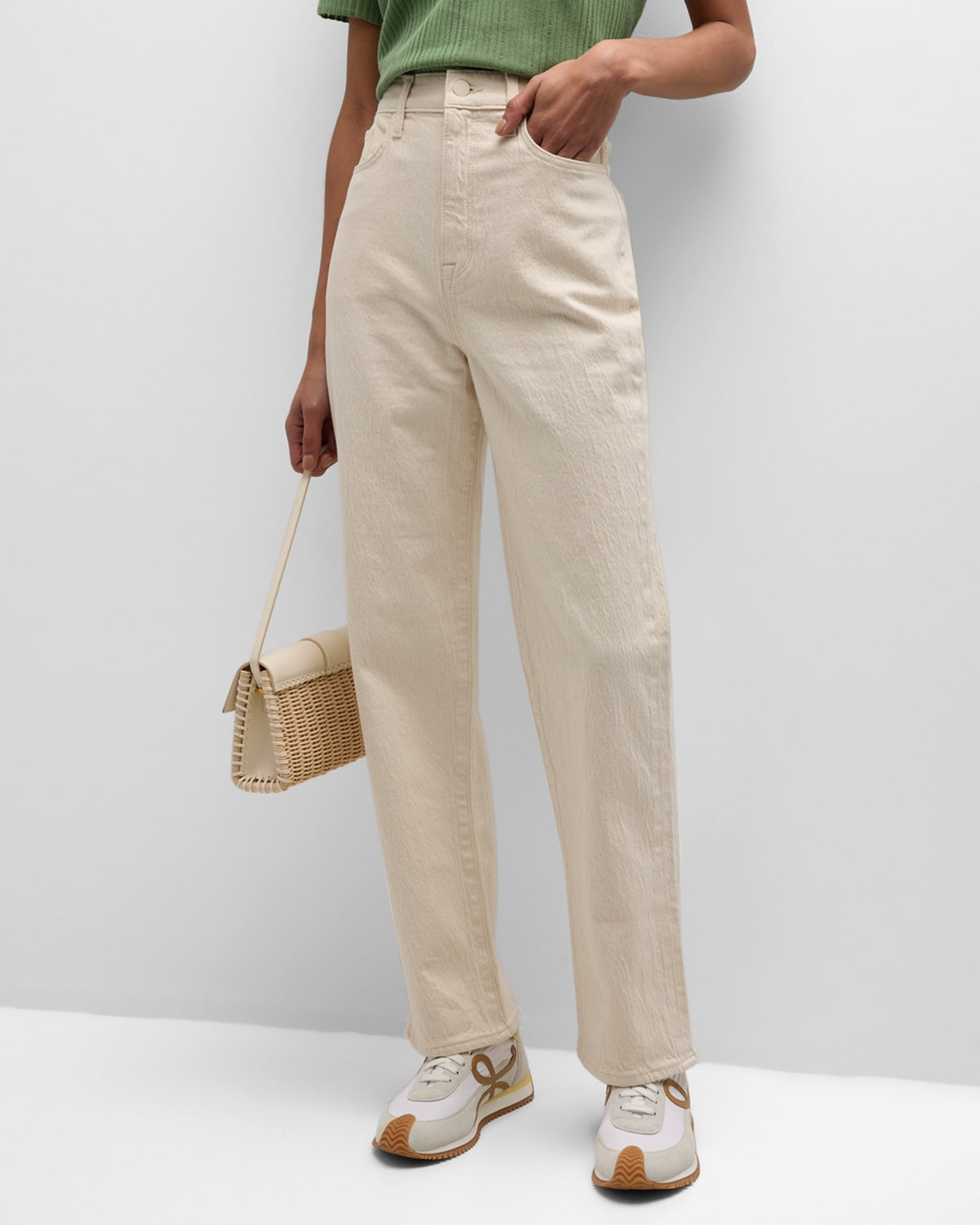 Ms. Onassis V-High Rise Wide-Leg Jeans