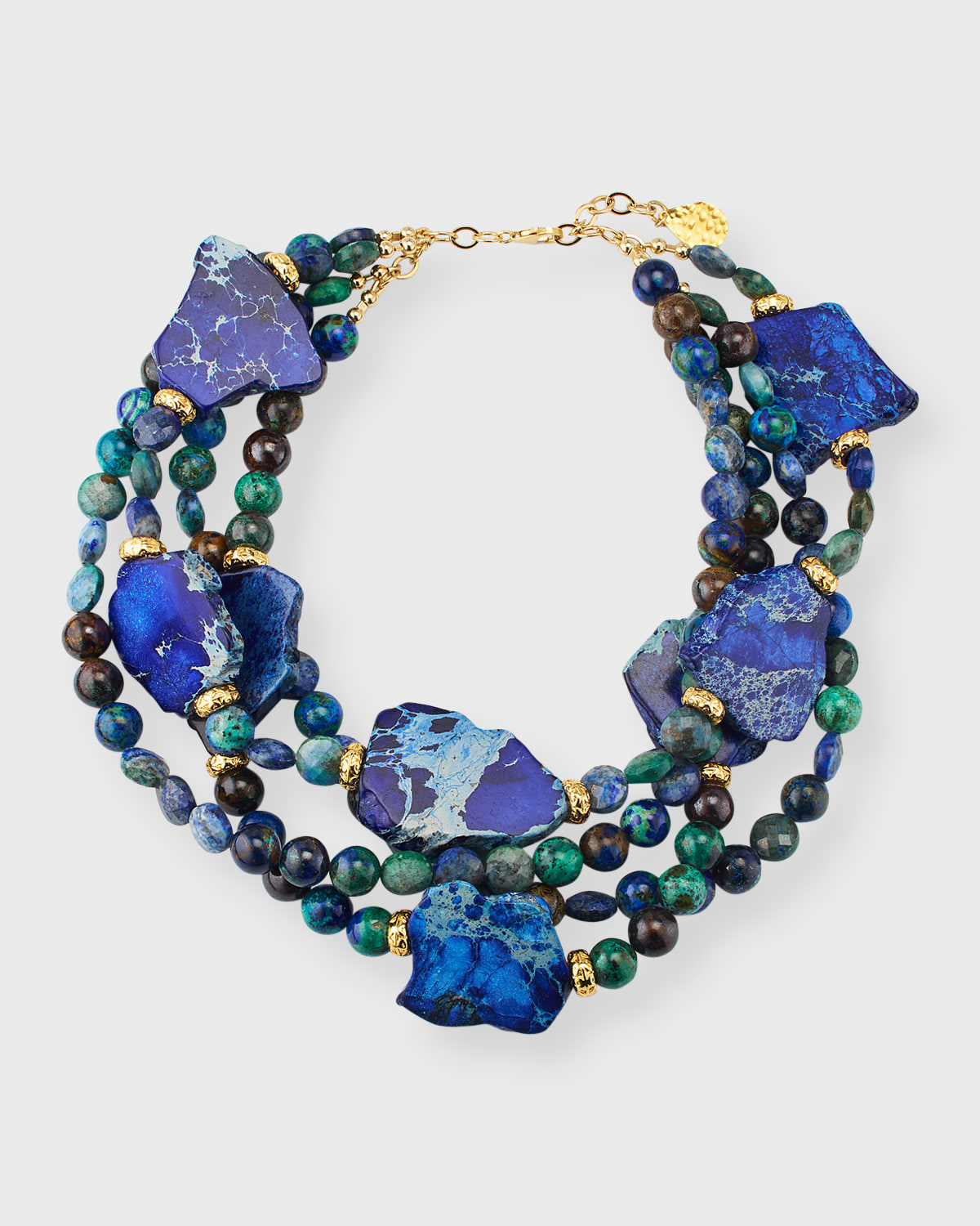 Devon Leigh Blue Green Multi Strand Necklace