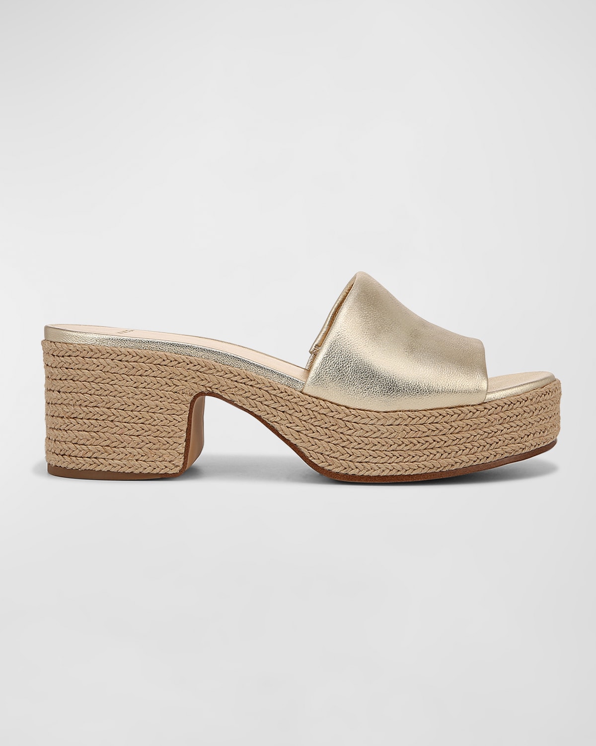 Margo Metallic Espadrille Slide Sandals
