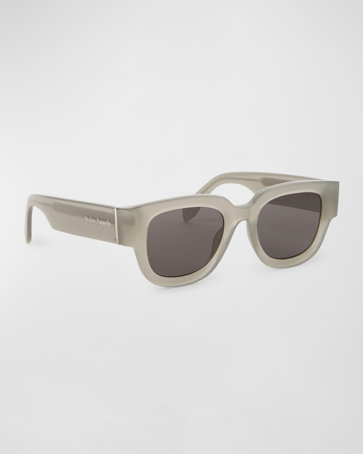 Palm Angels Monterey Grey Acetate Cat-eye Sunglasses In Black