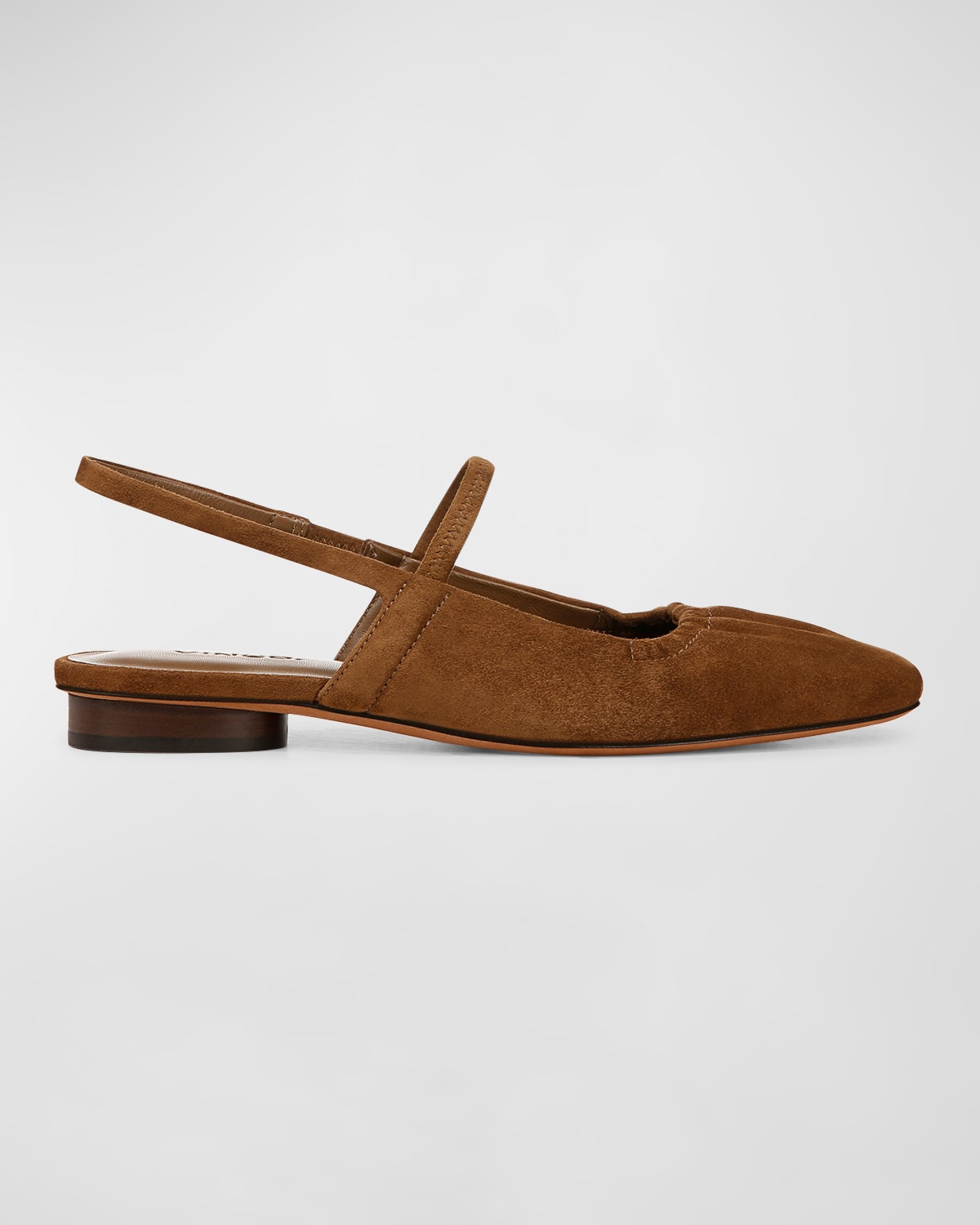 Vince Venice Suede Slingback Ballerina Flats In Brown