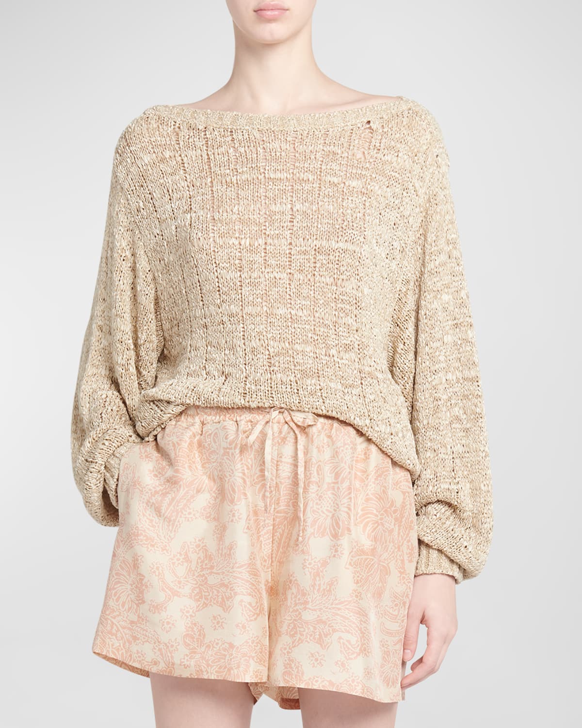 Shop Loro Piana Barchetta Shikotsu Knit Sweater In A0e3 Star Sand