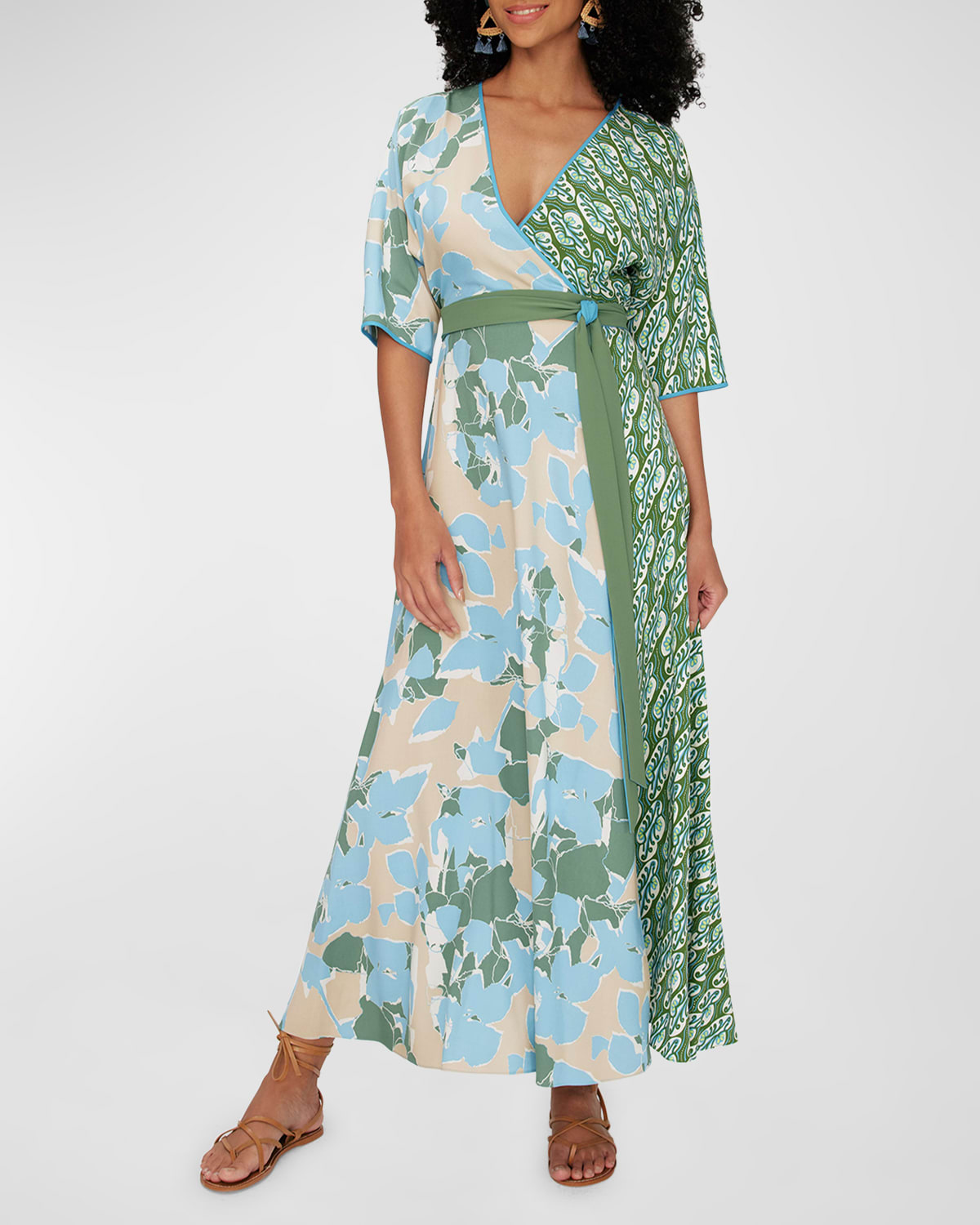 Eloise Floral Print Wrap Maxi Dress