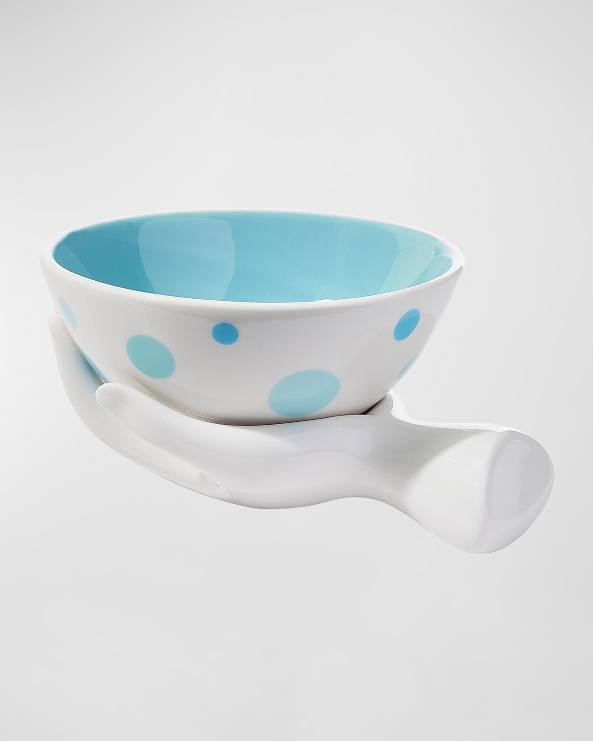 Jonathan Adler White L'pop Eve Porcelain Accent Bowl In Blue