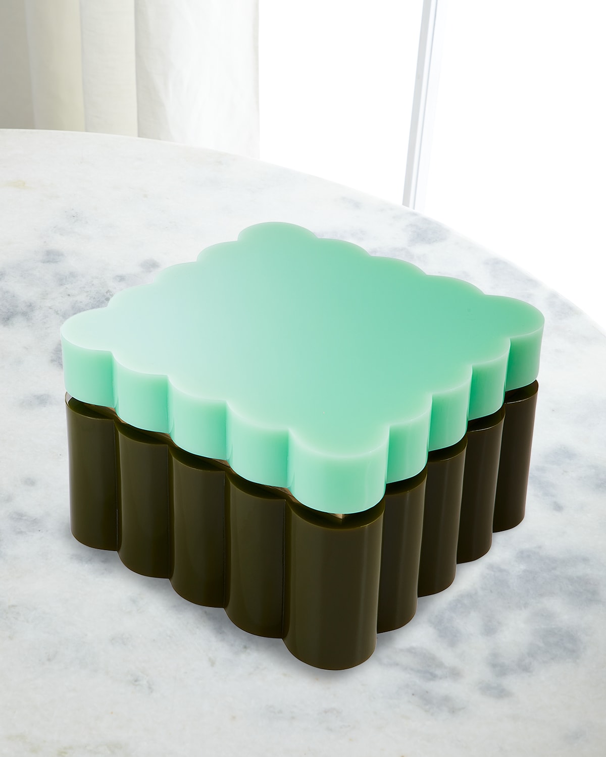 JONATHAN ADLER FLEUR MEDIUM ACRYLIC BOX 