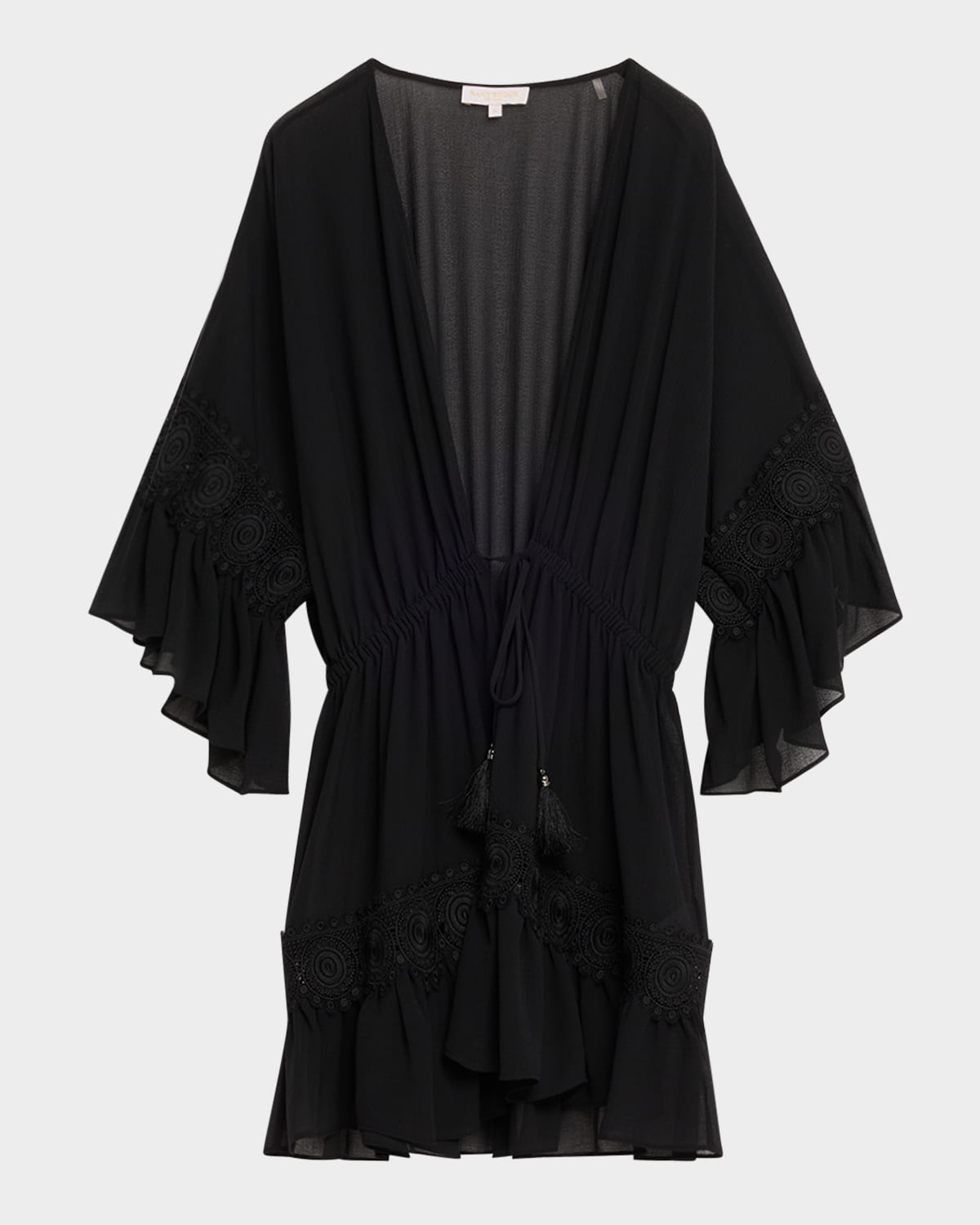 Ramy Brook Amalia Grommet-trim Sun Dress Coverup In Black