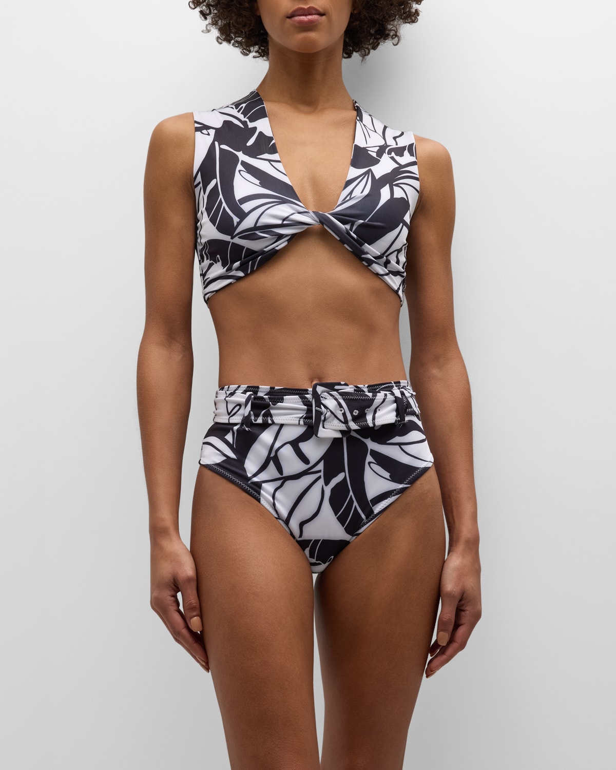 Palm Printed Oliwia Bikini Top