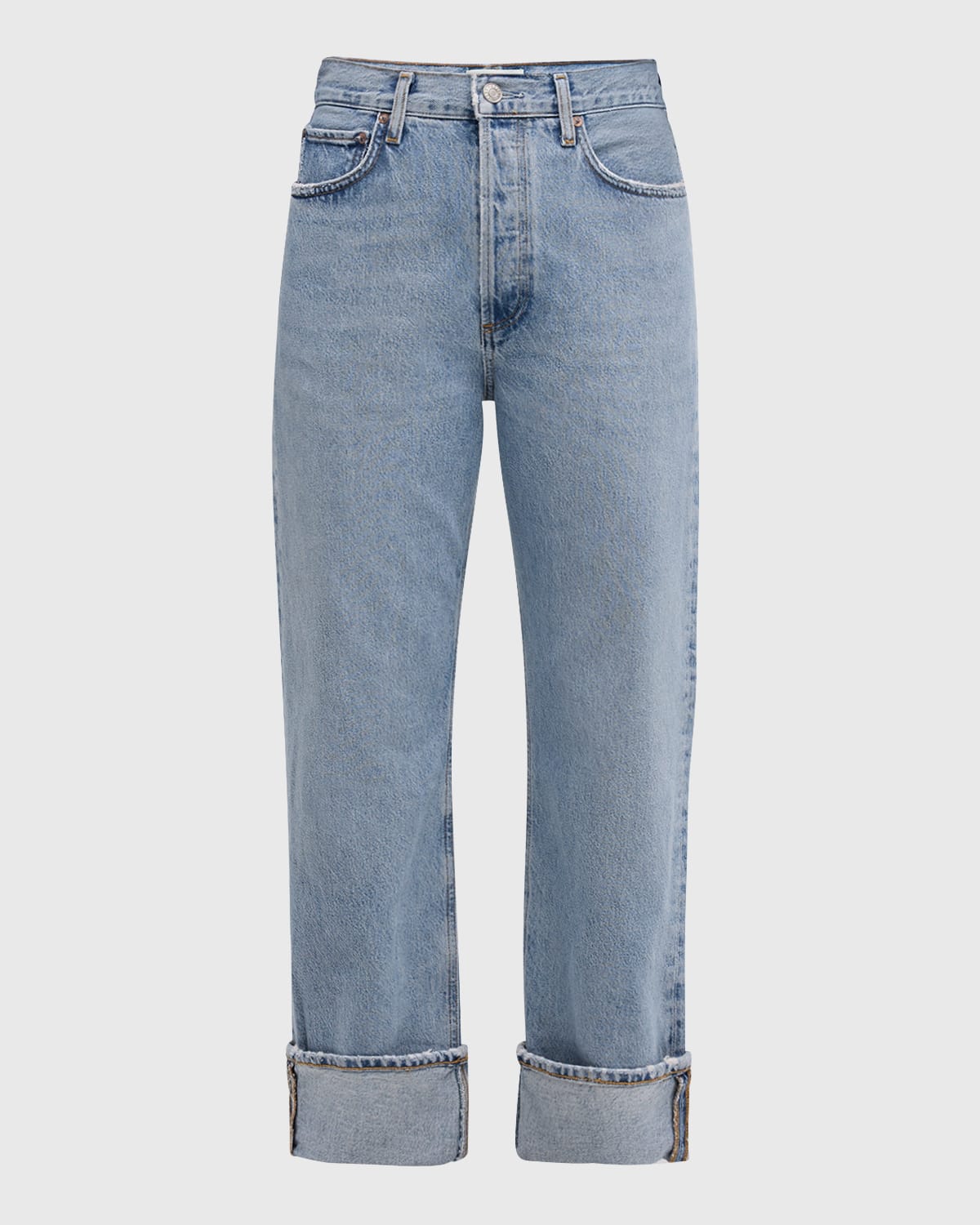 Shop Agolde Fran Cuffed Jeans In Force Vint Mar