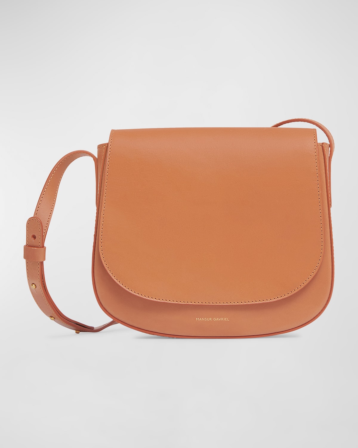 Mansur Gavriel Classic Leather Crossbody In Cammello