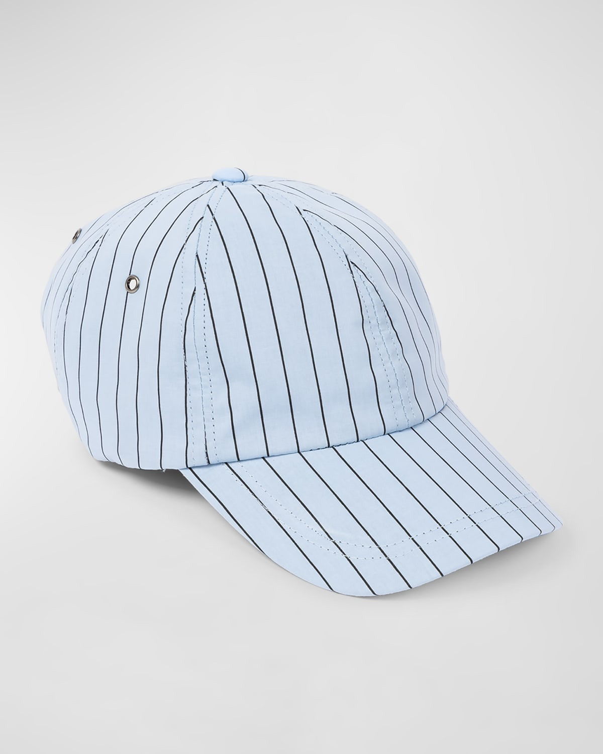 Shop Paul Smith Men's Cotton Pinstripe Baseball Cap In Blue