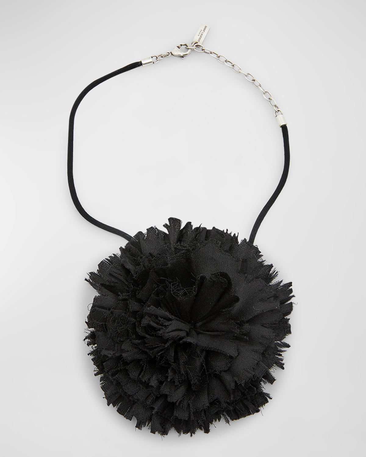 Crumpled Black Flower Necklace