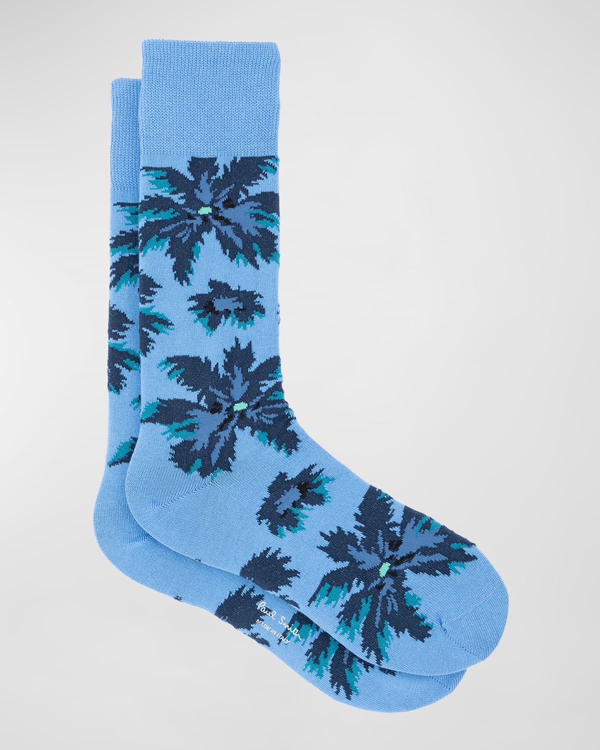 Shop Paul Smith Men's Palmera Socks In Turquoise