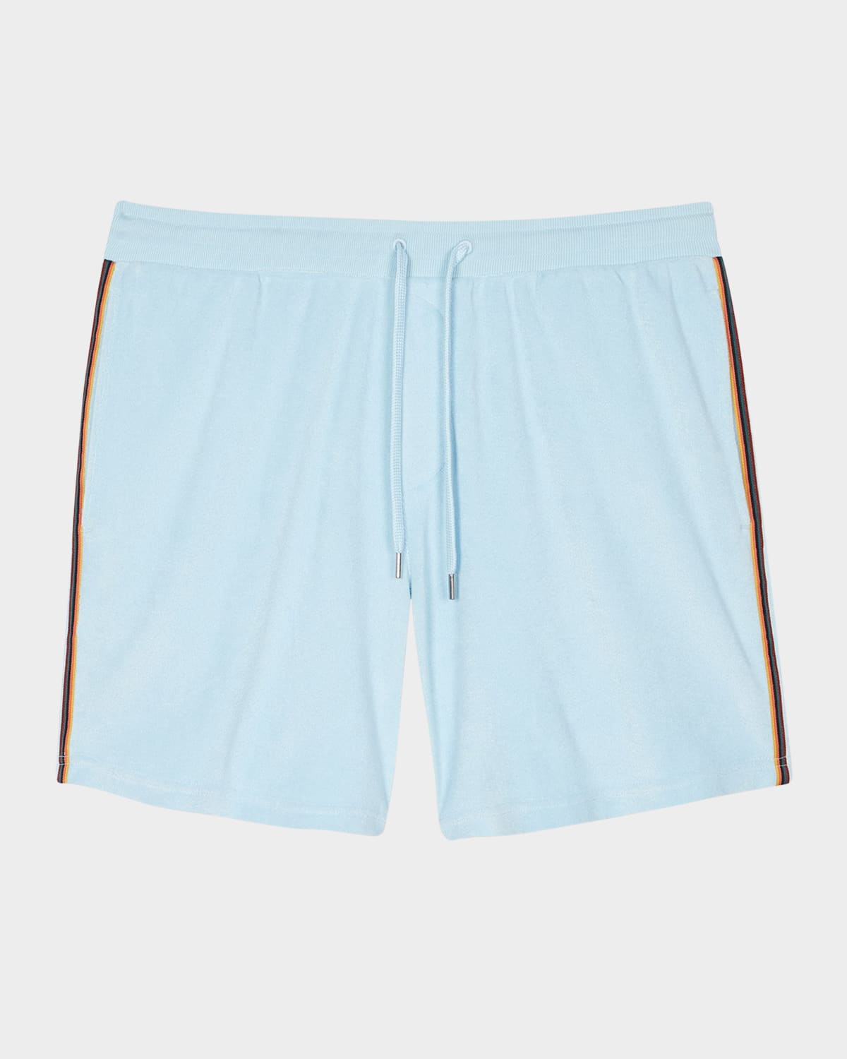 PAUL SMITH MEN'S TOWELING SIDE-STRIPE SHORTS 