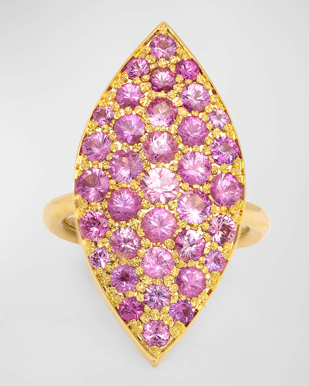 Palm Pink Sapphire Ring