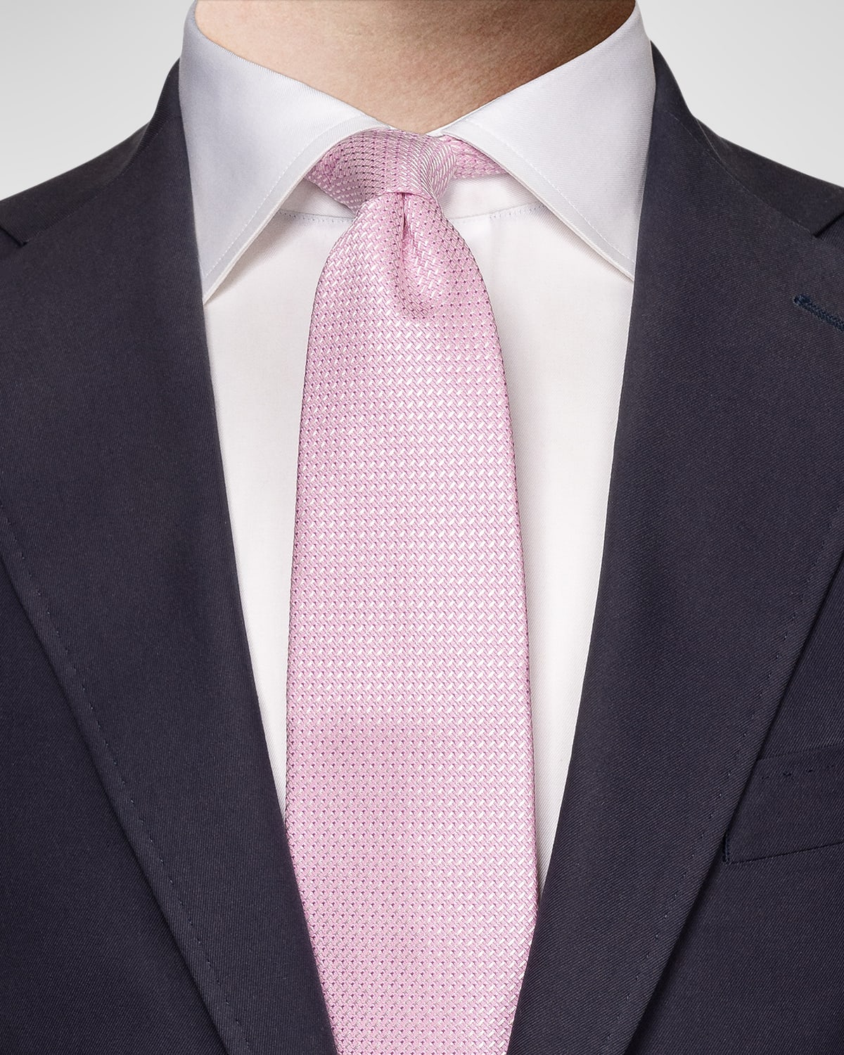 Shop Eton Men's Woven Silk Tie In Pink