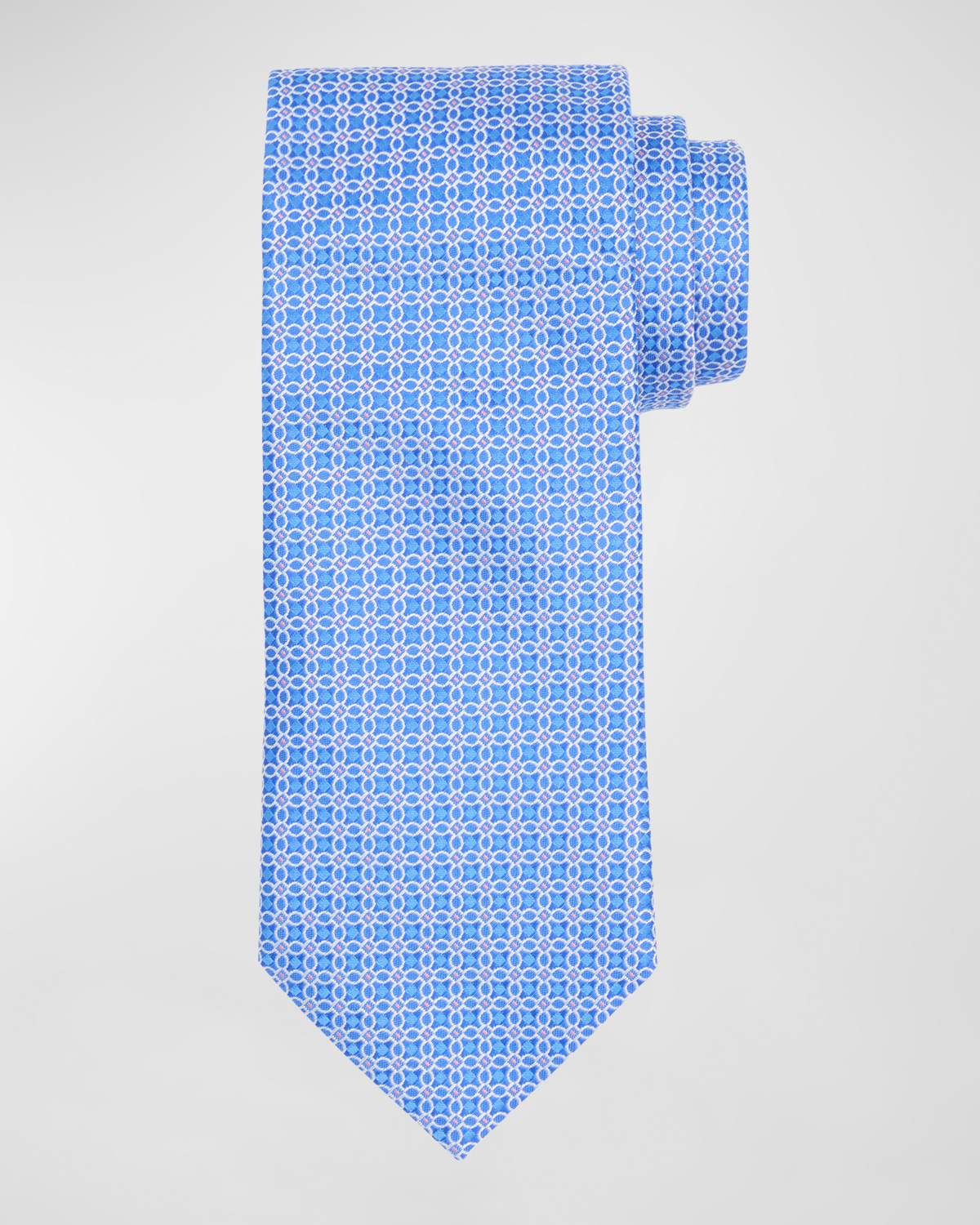 Shop Eton Men's Geometric Jacquard Silk Tie In Blue