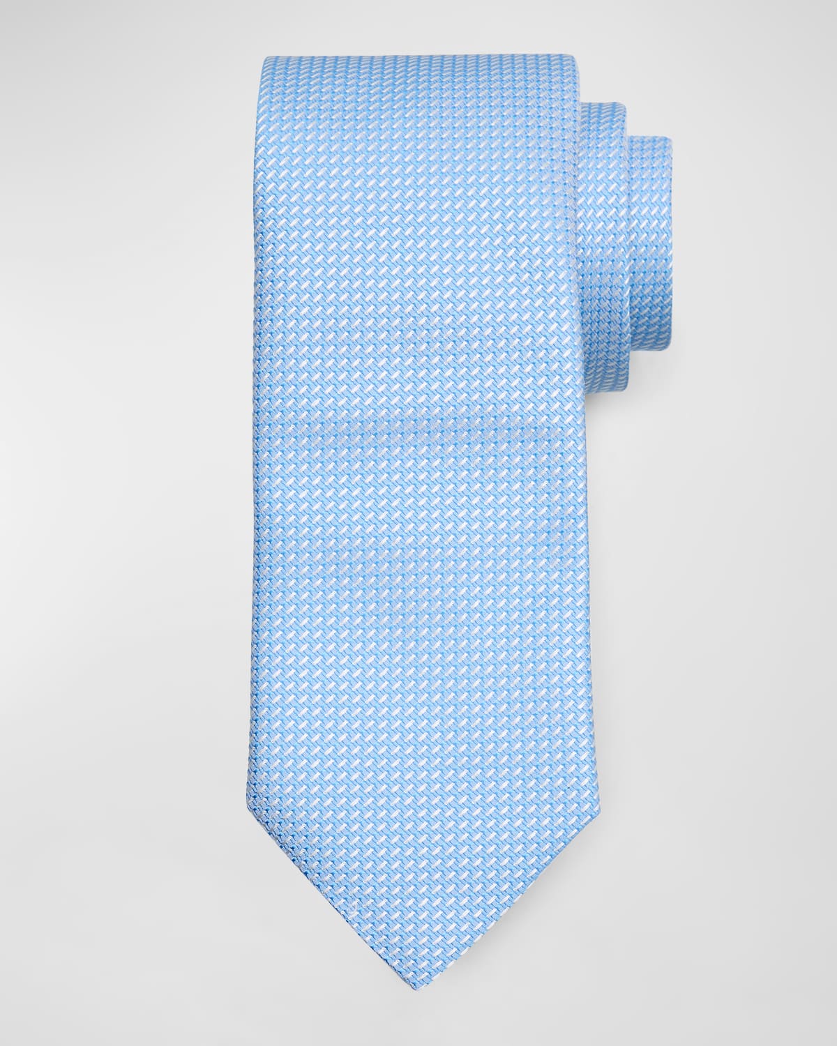 Shop Eton Men's Woven Silk Tie In Pastel Blue