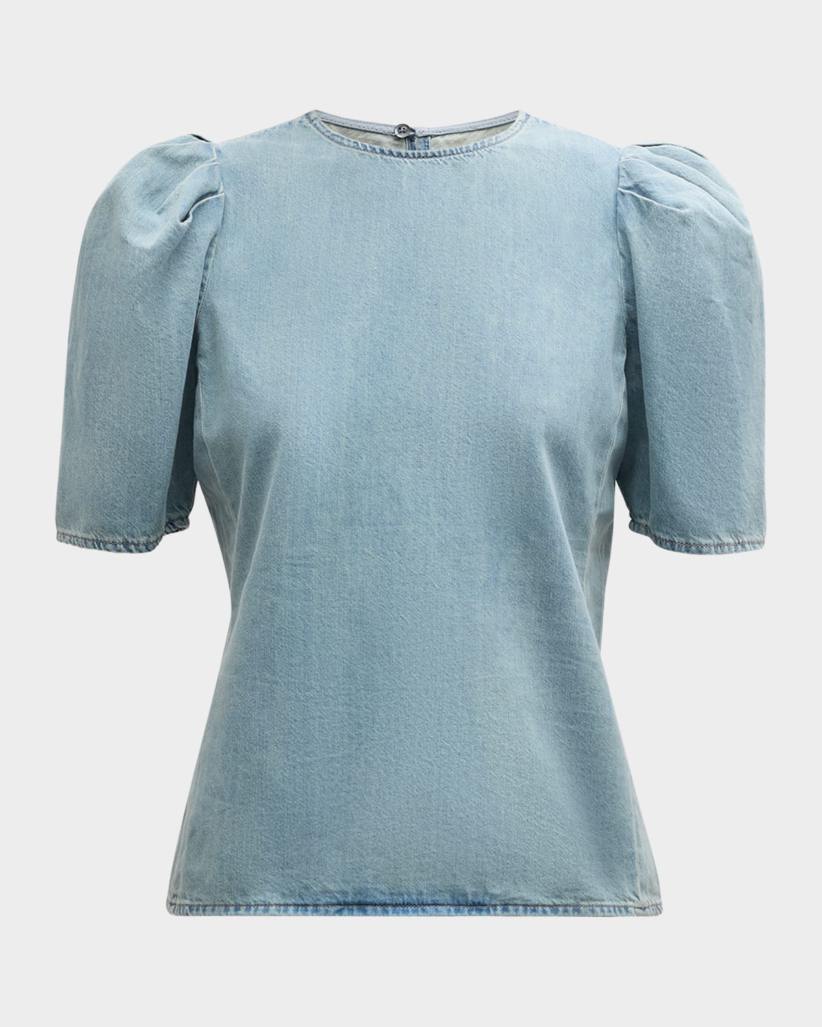 Shop Frame Denim Draped-sleeve Blouse In Sonder