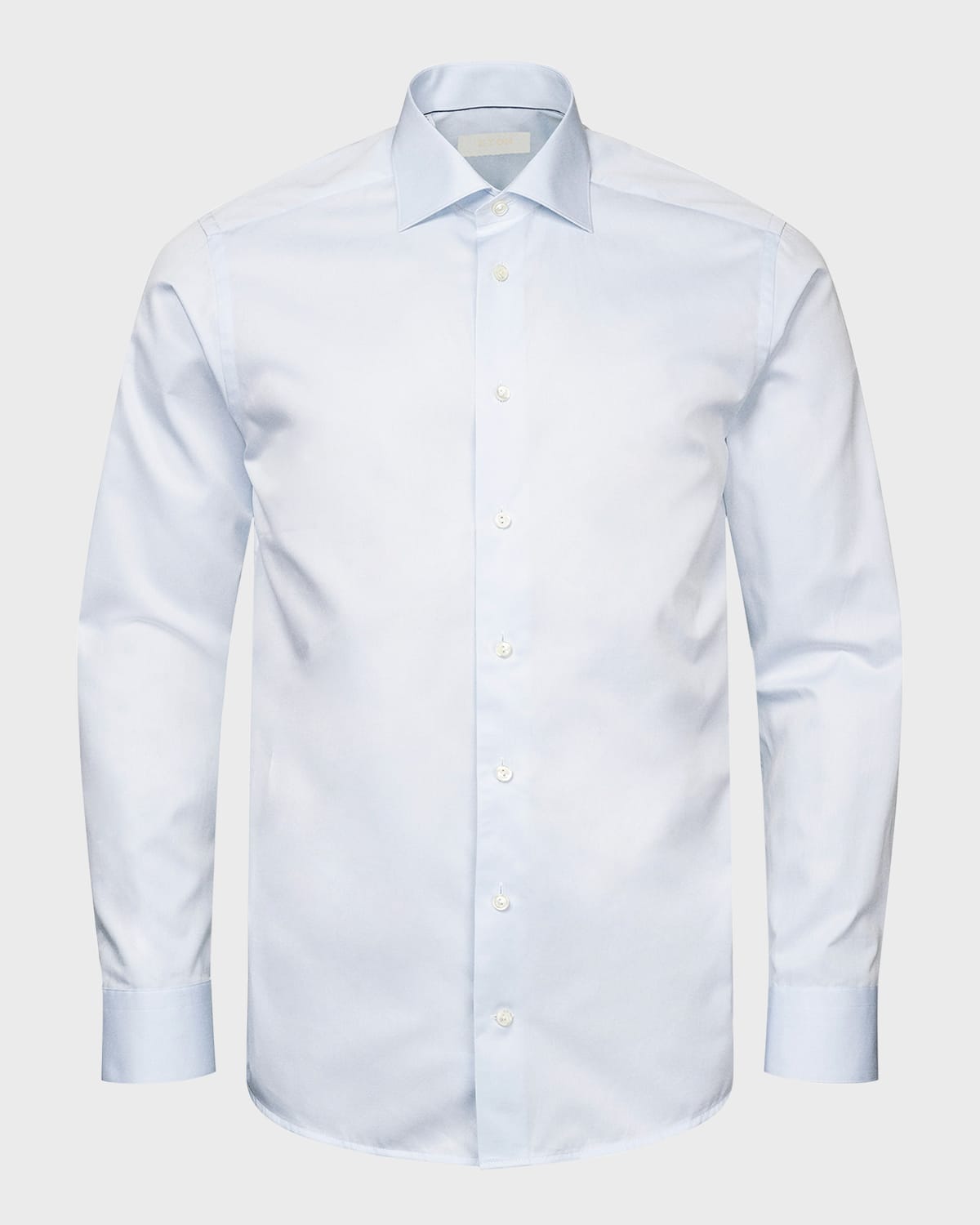 Eton Mens Light Blue Elevated Bengal Stripe Slim-fit Organic-cotton Poplin Shirt In Blue