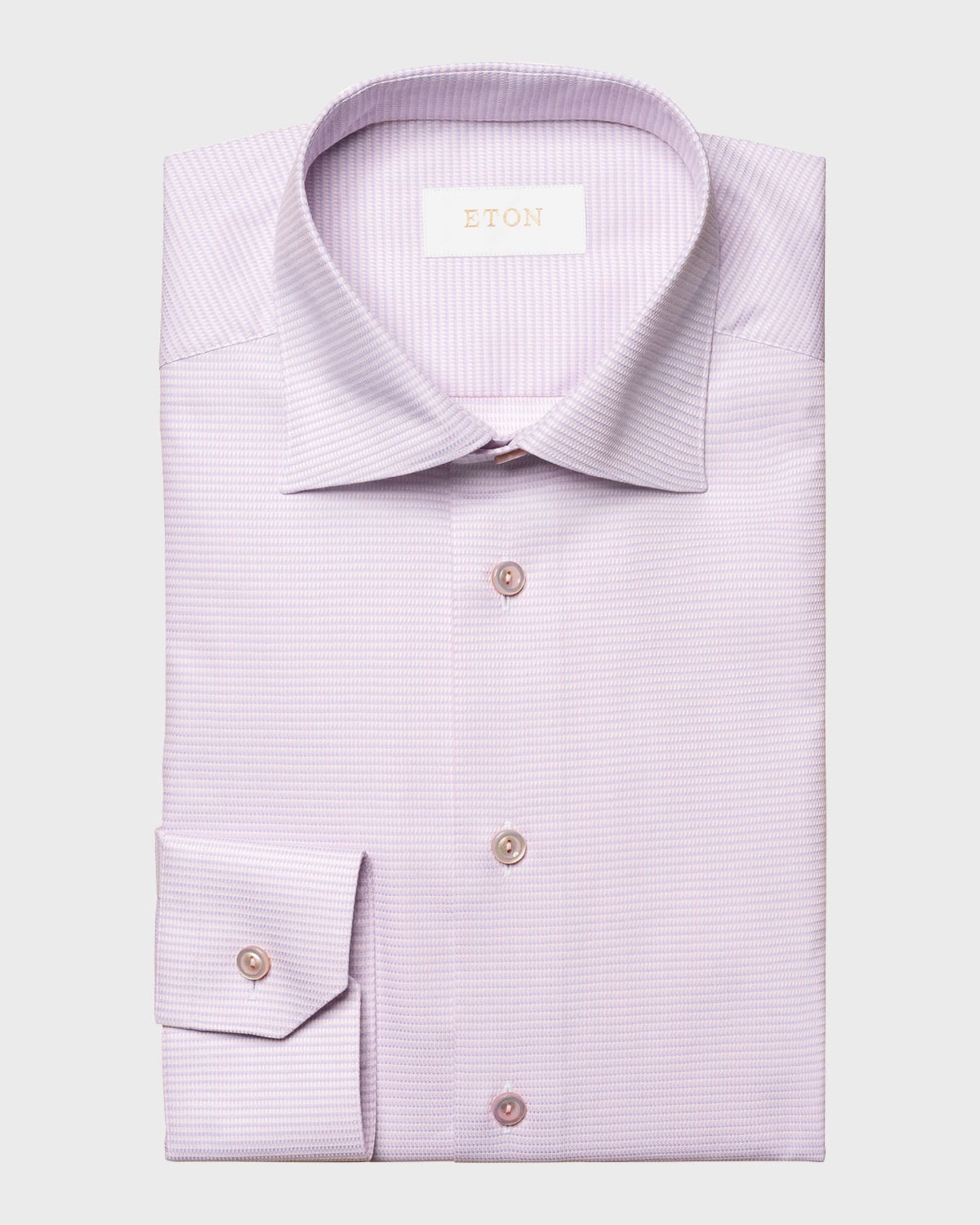 Shop Eton Men's Contemporary Fit Elevated Pique Shirt In Pink/red