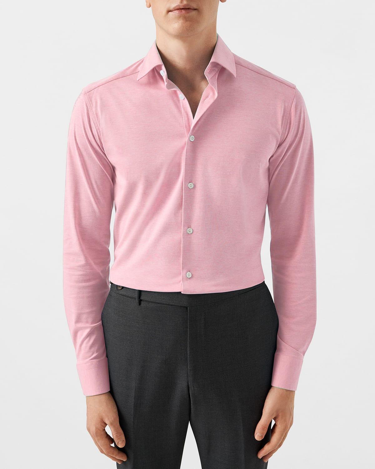 Shop Eton Men's Contemporary Fit 4flex Stretch Sport Shirt In Pink/red