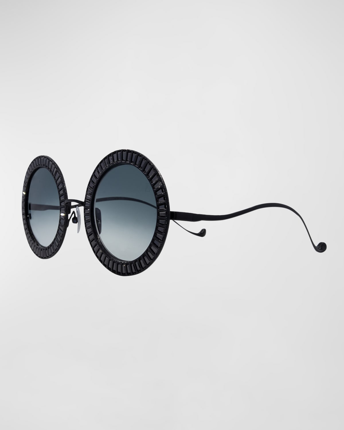 Anna-karin Karlsson Magic You 2 Crystal & Stainless Steel Round Sunglasses In Black