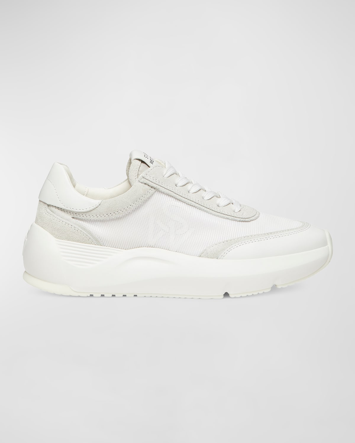 Stuart Weitzman Leather Pearly Stud Low-top Sneakers In Powder/white
