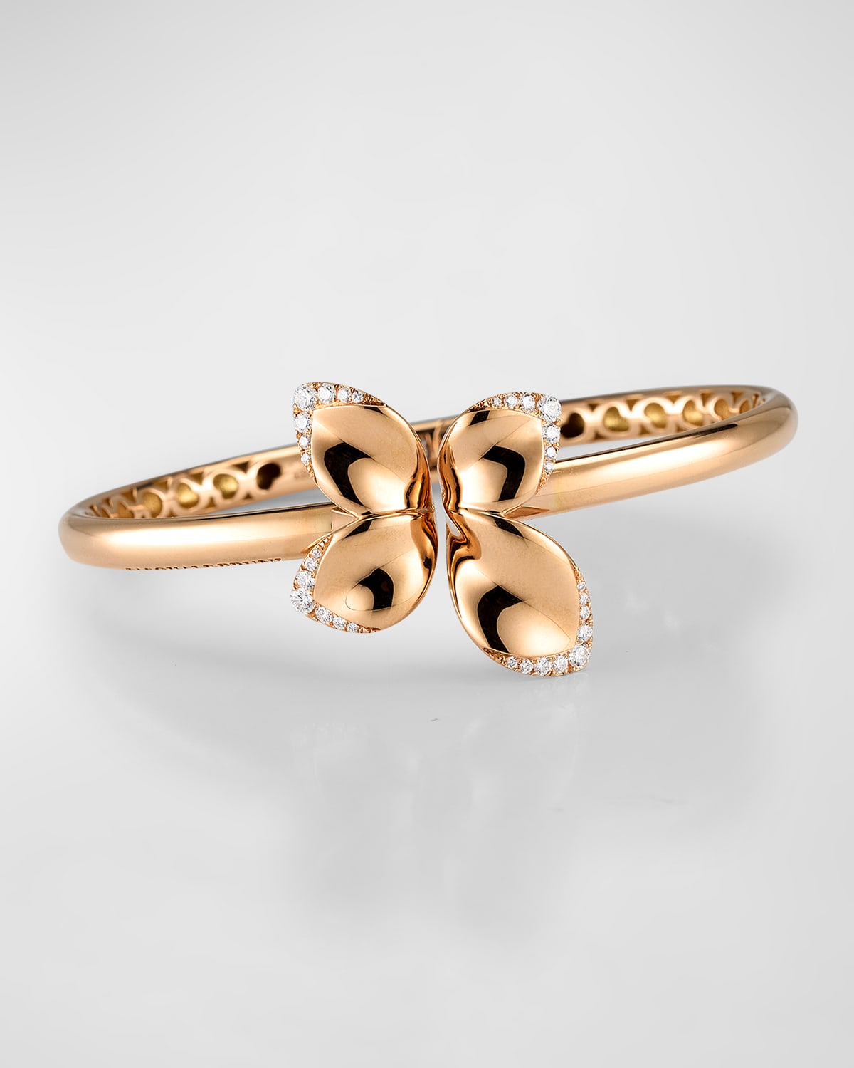 Giardini Segreti 18K Rose Gold Flower Bracelet with Diamonds