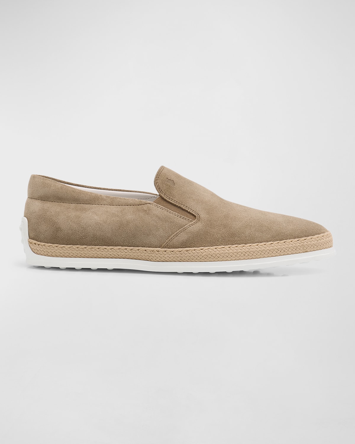 Men's Rubber Pebble-Sole Suede Espadrilles