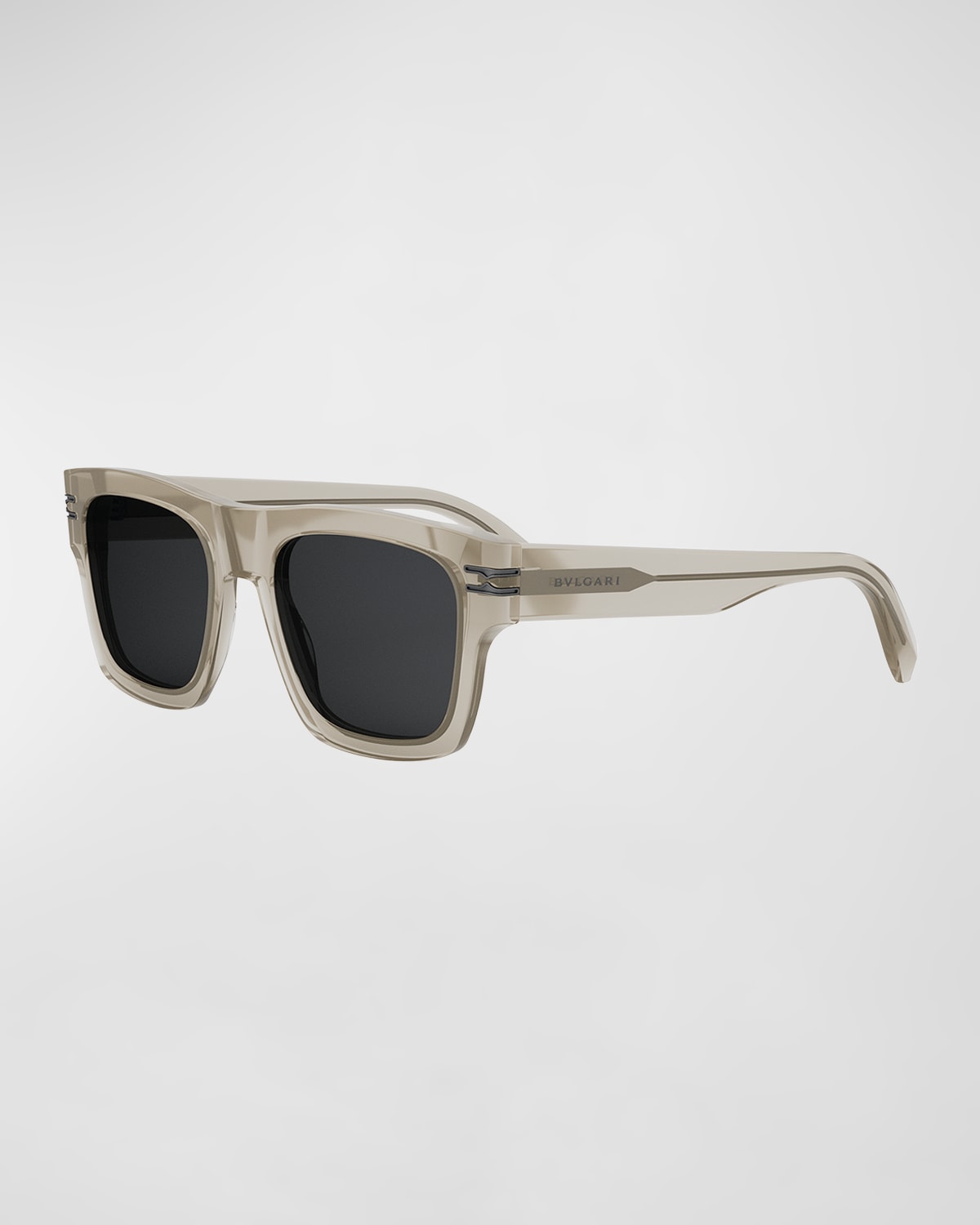 Shop Bvlgari B. Zero1 Geometric Sunglasses In Dark Brown