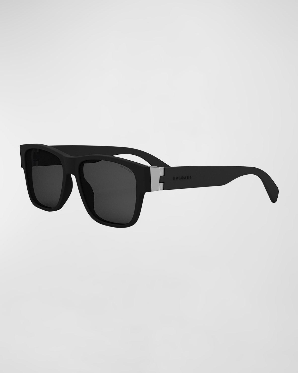 Shop Bvlgari Aluminum Geometric Sunglasses In Black