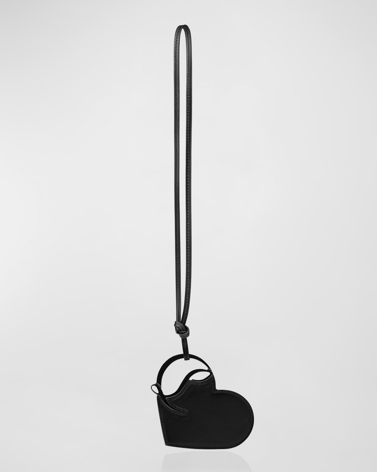 Christian Louboutin Cl Logo Heart Bag Charm In Black
