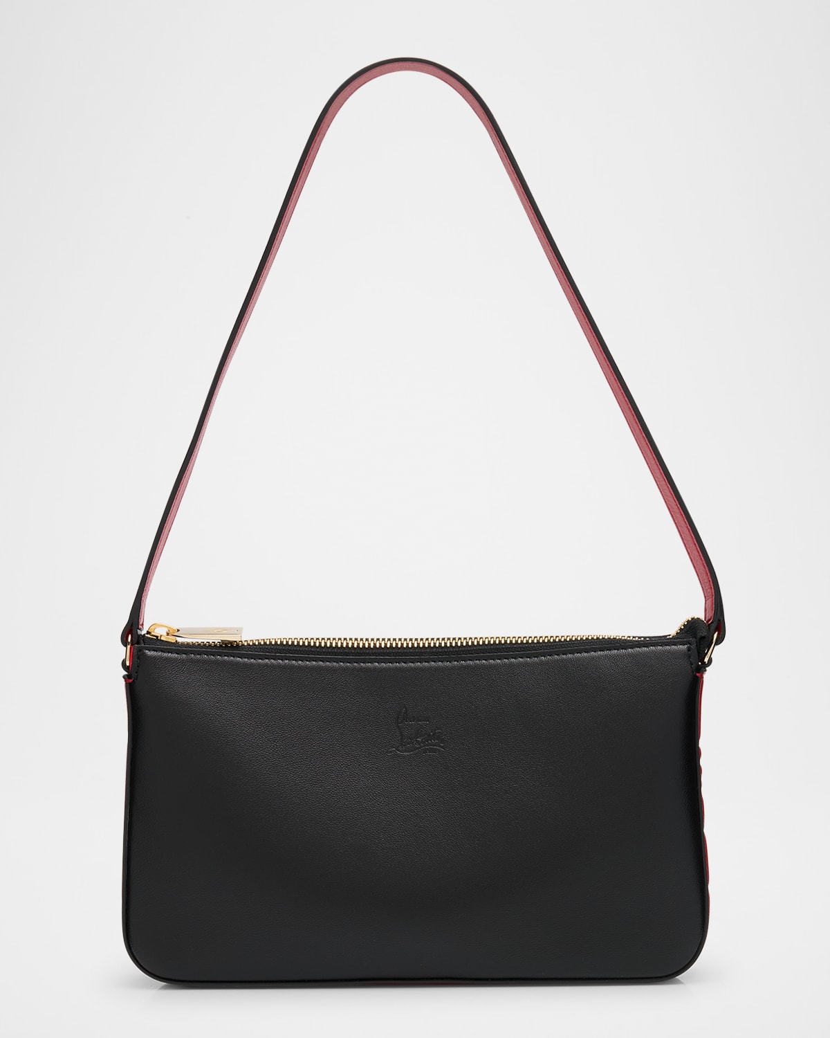 Christian Louboutin Loubila Shoulder Bag In Nappa In Black/red
