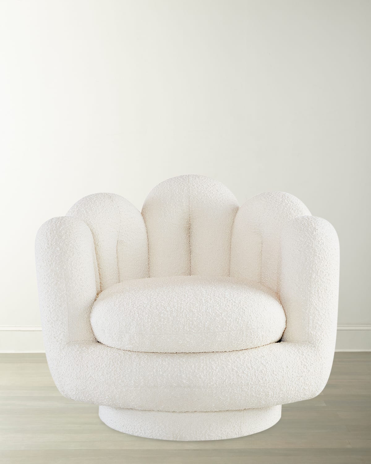 Shop Jonathan Adler Serpentine Swivel Chair In White