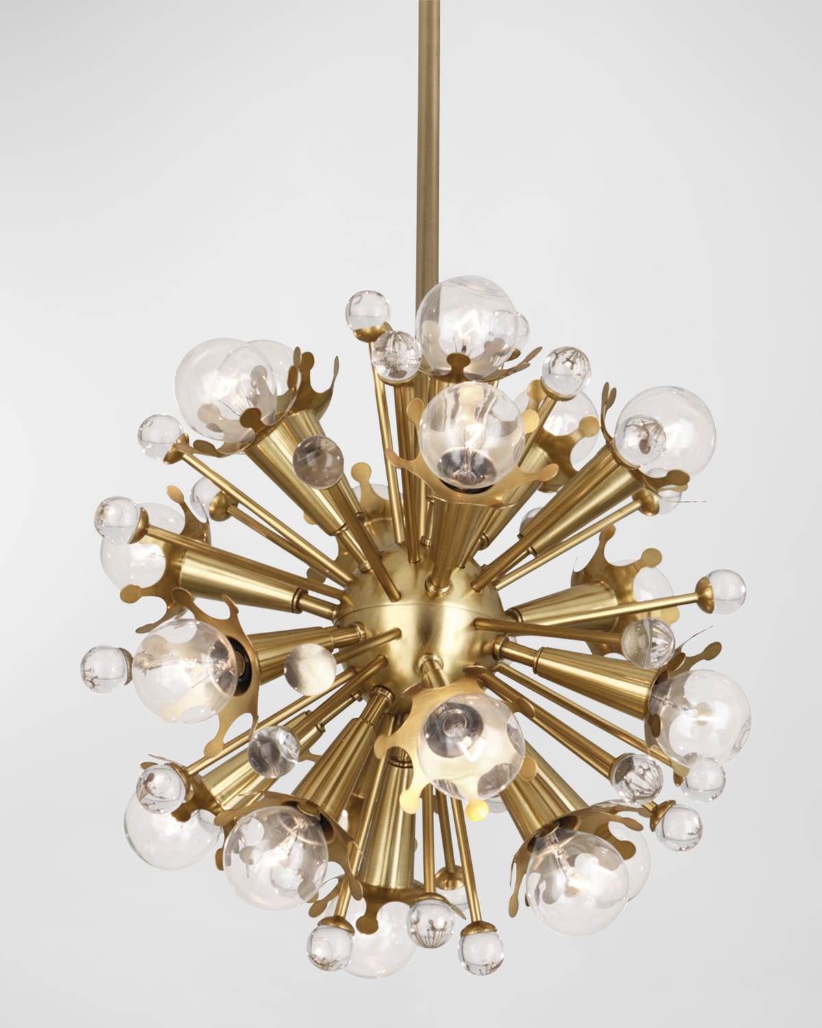 Shop Jonathan Adler Mini Sputnik 18-light Chandelier - 14" In Brass