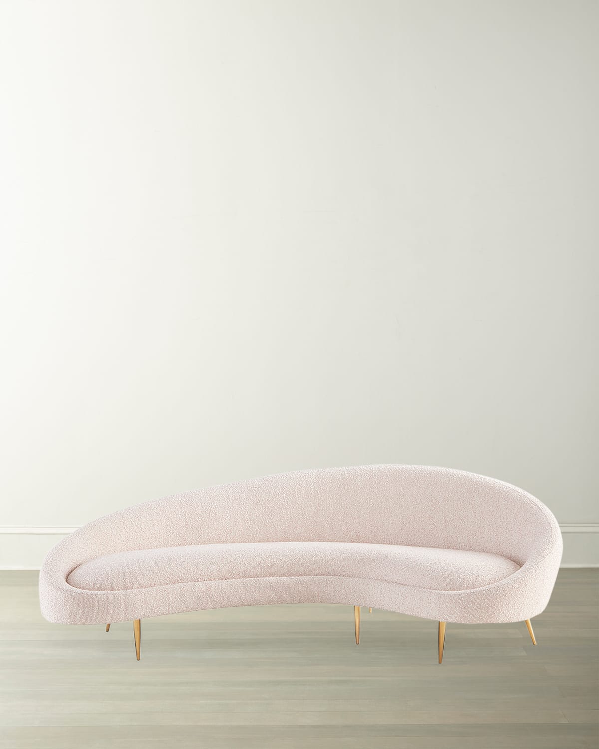 Shop Jonathan Adler Ether Curved Sofa In Pink