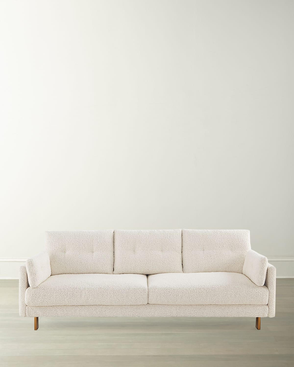 Shop Jonathan Adler Malibu Boucle Sofa In White