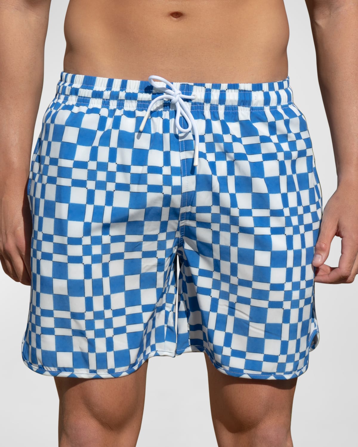 Shop Marea Marea Men's Monsegur Printed Swim Shorts In French Blue