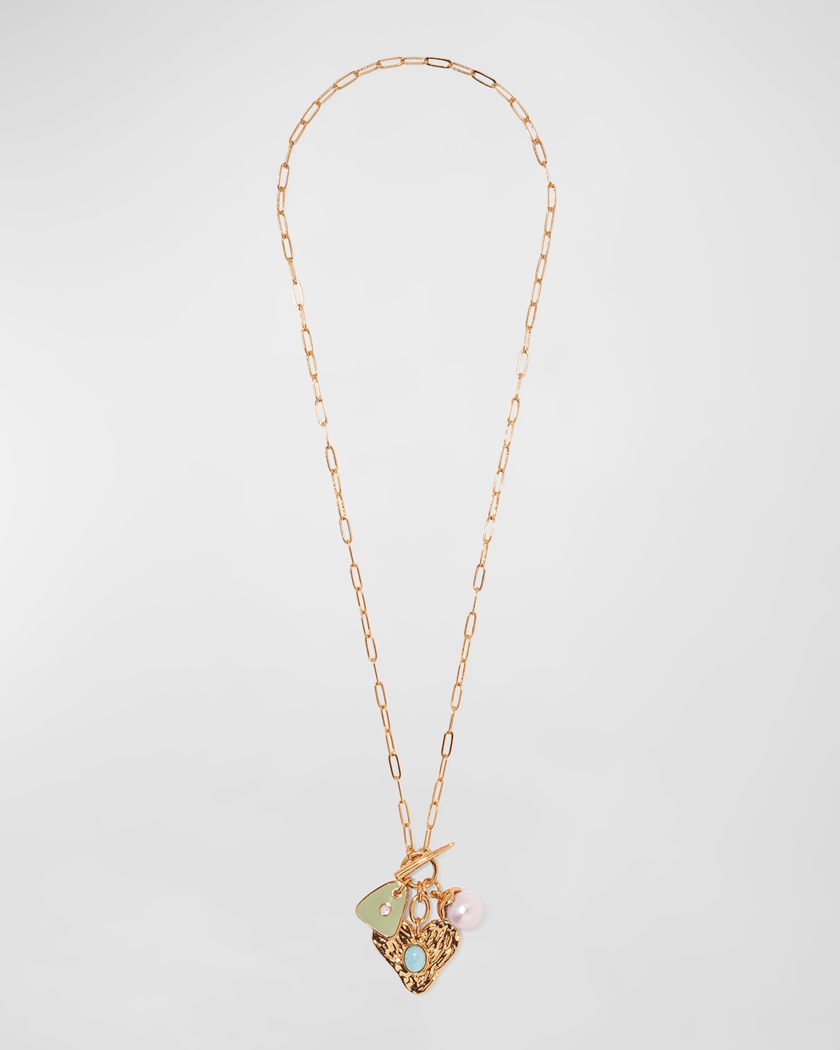 Lizzie Fortunato Treasure Heart Pendant Necklace In Gold