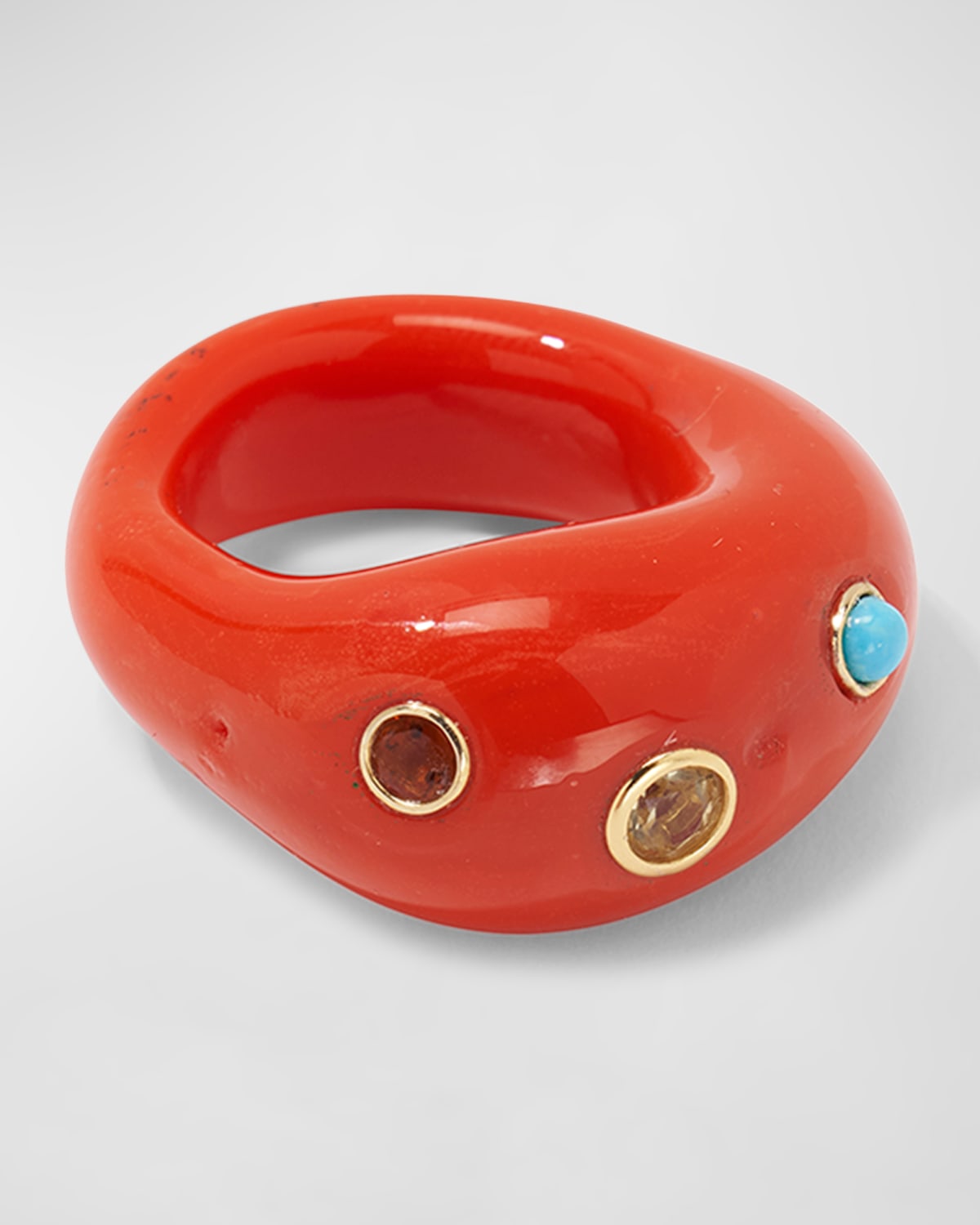 Lizzie Fortunato Monument Ring In Red Hot
