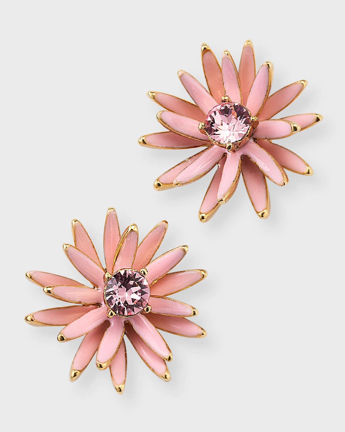 Oscar De La Renta Bloom Stud Earrings In Rose