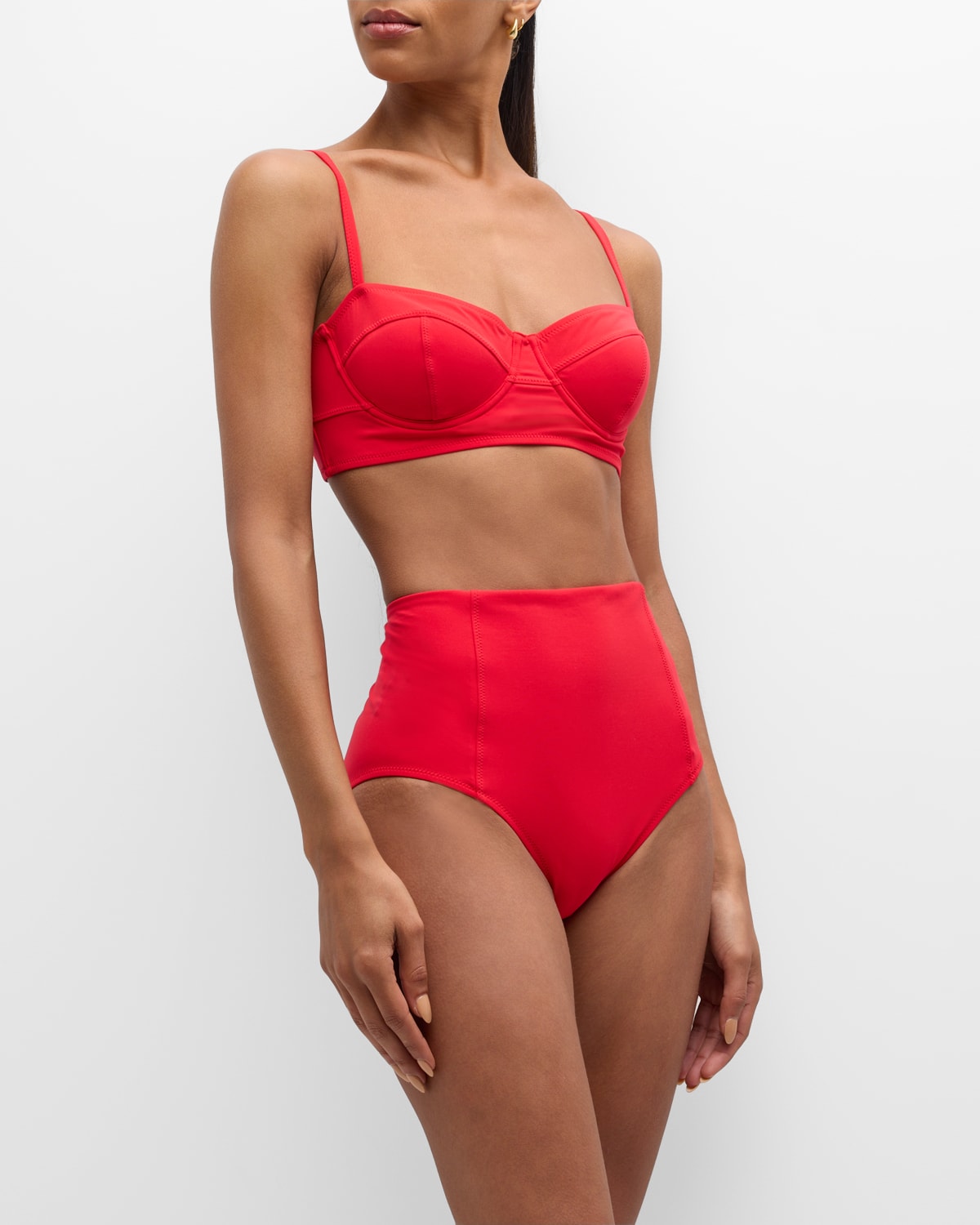 Shop Ulla Johnson Zahara Balconette Bikini Top In Scarlet
