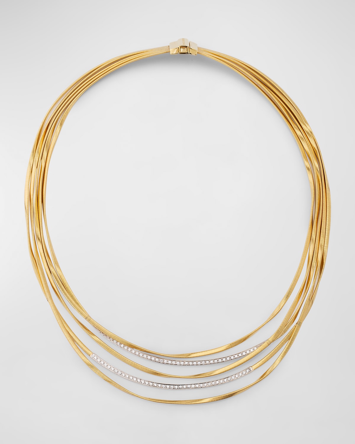 18K Yellow Gold Marrakech 5 Strand Coil Necklace