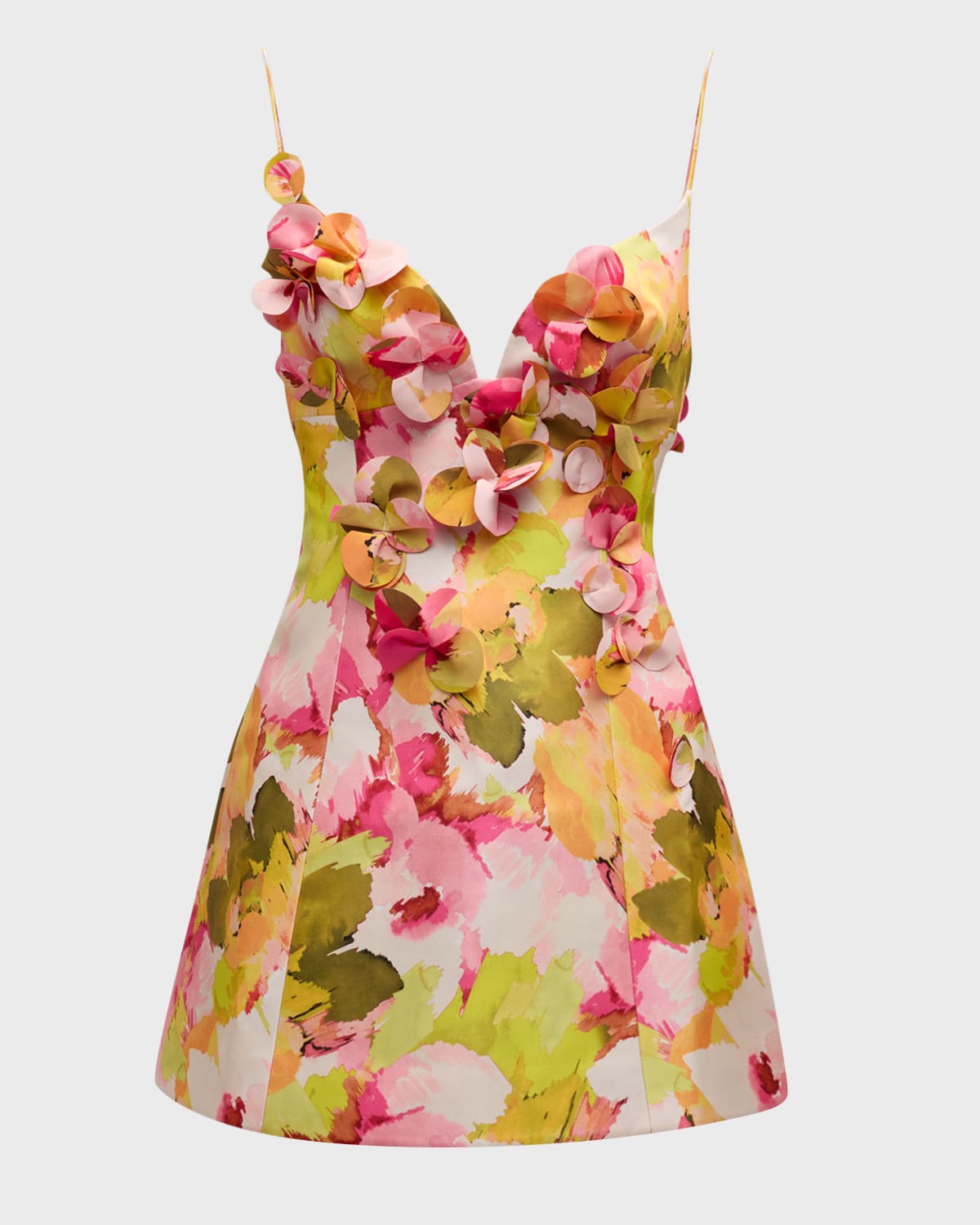 Acler Isla Floral Mini Dress In Camelia Posy