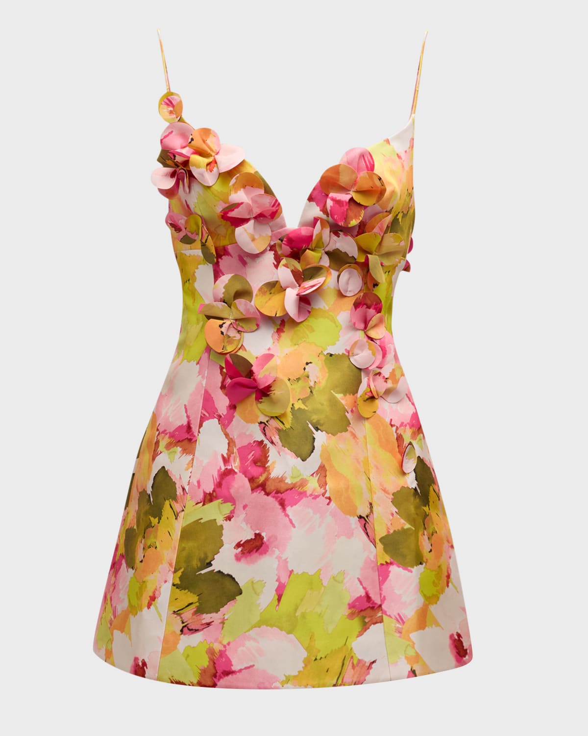 Shop Acler Isla Floral Mini Dress In Camelia Posy