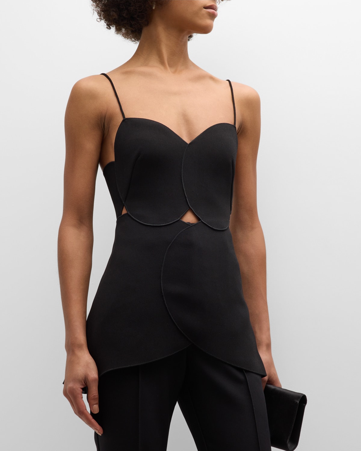 Acler Allister Fitted Tie-back Top In Black