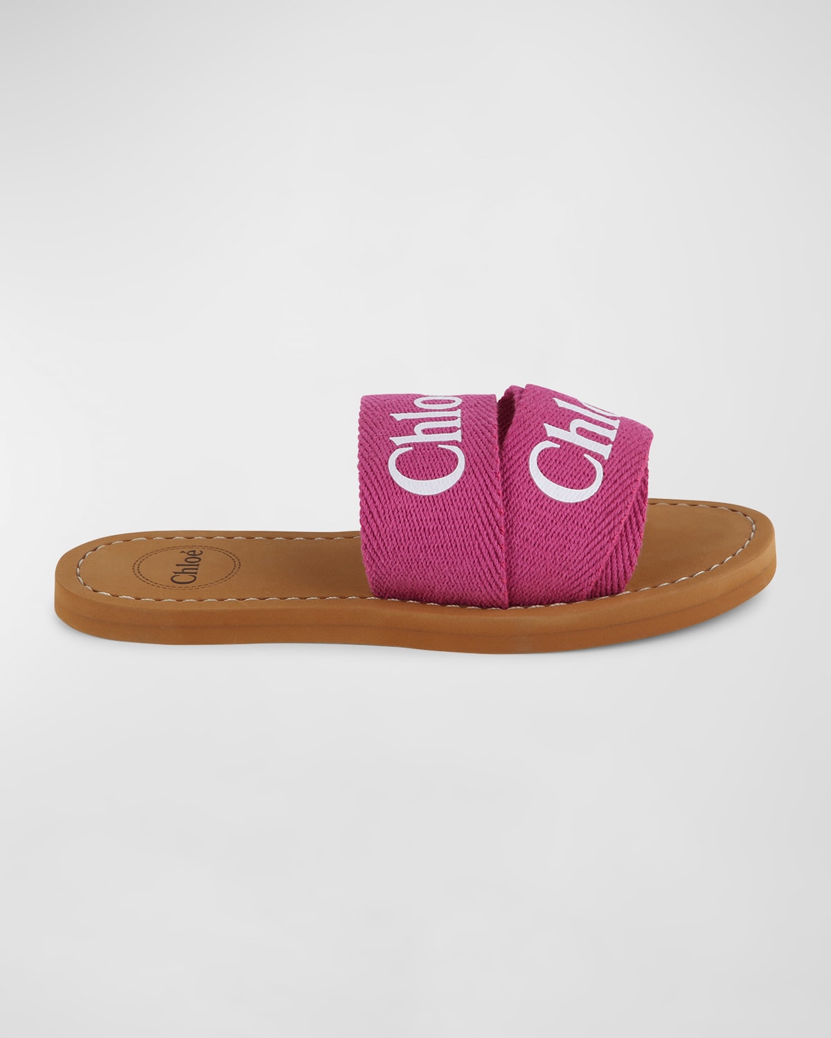 Shop Chloé Girl's Mini Me Woody Slide Sandals, Toddlers/kids In Pink