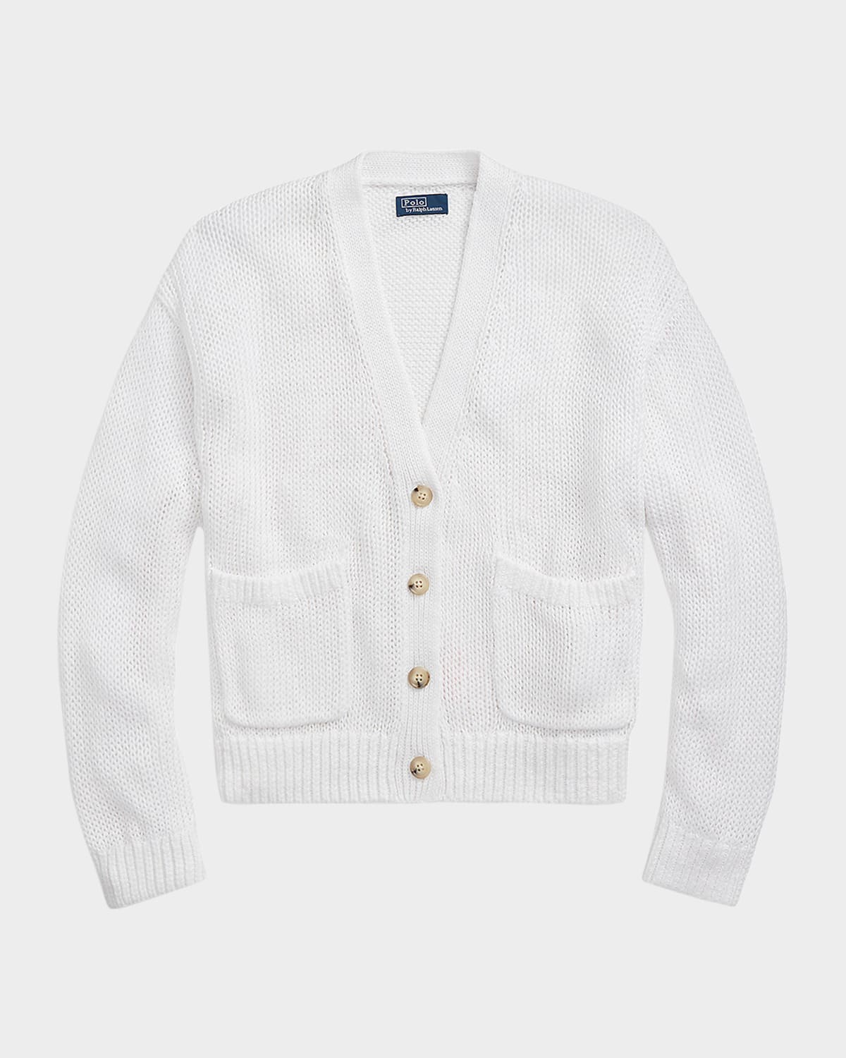 Polo Ralph Lauren Linen-blend V-neck Cardigan In White